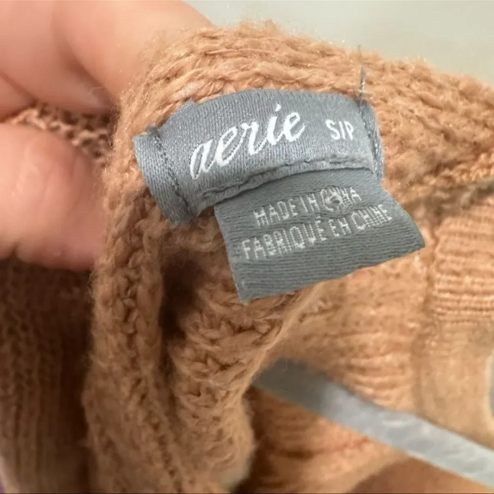 Aerie Tie-Back Oversized Sweater - Size Small - Beige/Peach - Picture 3 of 4